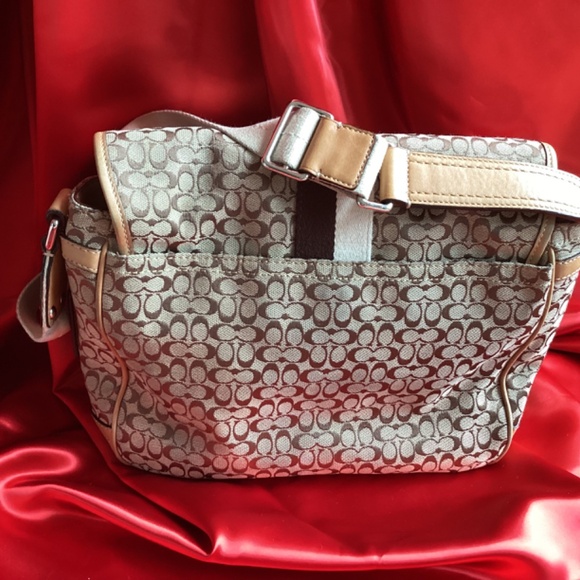 Coach Monogram Crossbody Messenger Style Handbag - Picture 2 of 14
